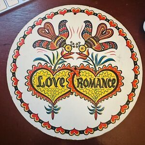 Love Romance Folk Art Decor Pennsylvania Dutch Wall Hanging Artwork